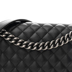 Caviar Quilted New Medium Boy Flap Black