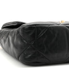 Goatskin Quilted Medium Chanel 19 Flap Black