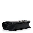 Lambskin Chevron Quilted New Medium Boy Flap Black