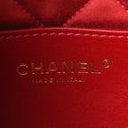 Shiny Calfskin Quilted Mini Chanel 22 Red