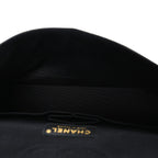 Patent Quilted Sparkle Glitter Medium Double Flap Black