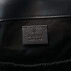 GG Supreme Monogram Web Messenger Diaper Bag Black Grey