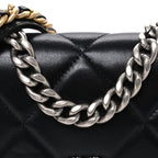 Lambskin Quilted Chanel 19 Wallet On Chain WOC Black
