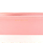 Lambskin Chevron Quilted Trendy CC Wallet On Chain WOC Pink