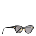 Acetate Cat Eye Swan Slim Sunglasses LW40178F Black