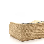 X PAULA'S IBIZA Raffia Font Tote Natural Tan