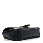 Calfskin Matelasse Small GG Marmont Shoulder Bag Black
