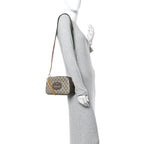 GG Supreme Monogram Web Neo Vintage Shoulder Bag Beige New Acero Crop