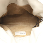 Nappa Medium Flamenco Knot Clutch Pale Grey Light Citrine