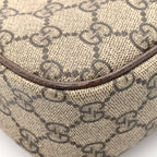 GG Supreme Monogram Textured Dollar Calfskin Web Small Ophidia GG Handbag Beige Ebony New Acero