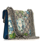 GG Supreme Monogram Blooms Mini Dionysus Shoulder Bag Beige Navy Vintage Blue