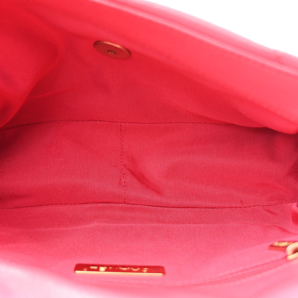 Lambskin Quilted Medium Chanel 19 Flap Dark Pink