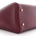 Calfskin Archetype Small Shopping Tote Dark Burgundy