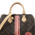 Mon Monogram Speedy Bandouliere 25 Light Pink Sari Red