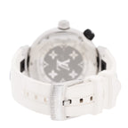 Stainless Steel Rubber 40mm Tambour Street Diver Quartz Watch White