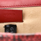 Snakeskin Mini Dionysus Shoulder Bag Red