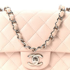 Caviar Quilted Mini Rectangular Flap Light Pink