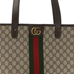 GG Supreme Monogram Medium Ophidia Tote Bag Brown