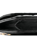 Lambskin Resin Quilted Wallet On Chain WOC Black