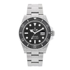 Stainless Steel 41mm Oyster Perpetual Submariner Date Watch Black 126610LN