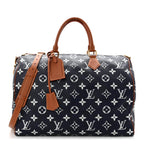 Calfskin Monogram Speedy P9 Bandouliere 50 Indigo