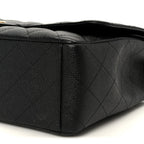 Caviar Quilted Maxi Double Flap Black