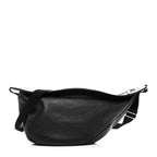 Grained Calfskin Large Slouchy Banana Bag Black