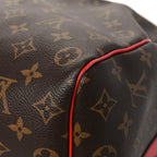 Calfskin Monogram Keepall Bandouliere 50 Coquelicot