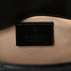 Calfskin Matelasse Super Mini GG Marmont Shoulder Bag Black