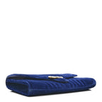 Velvet Matelasse GG Marmont Clutch Cobalt Blue