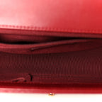 Lambskin Quilted New Medium Boy Flap Dark Red
