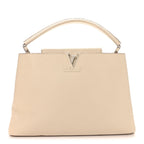 Taurillon Capucines MM Blanc Casse