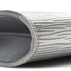Epi Pochette Accessories Metallic Silver