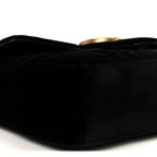 Velvet Matelasse Mini GG Marmont Shoulder Bag  Black