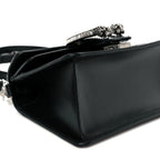 Satin Crystal GG Monogram Mini Dionysus Top Handle Bag Black