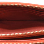 Lambskin Quilted Small Boy Clutch With Chain Orange