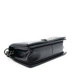 Calfskin Embossed Medium Paris Salzburg Boy Flap Navy