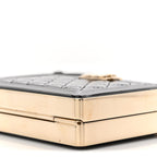 Patent Calfskin Boy Minaudiere Black