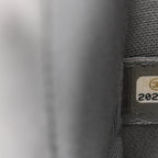Metallic Calfskin Quilted New Medium Plexiglass Boy Flap Silver