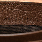 GG Supreme Monogram Textured Calfskin Web Mini Ophidia Half Moon Hobo Beige Ebony New Acero