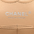 Caviar Quilted Small Double Flap Beige