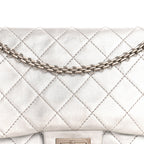 Metallic Lambskin Quilted 2.55 Reissue 227 Flap Silver