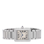 Stainless Steel Diamond Bezel 20mm Tank Francaise Quartz Watch