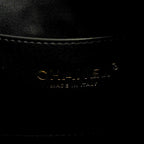 Washed Denim Quilted Medium Chanel 25 Handbag Black