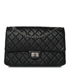 Aged Calfskin Quilted 2.55 Reissue 226 Flap Black