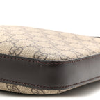 GG Supreme Monogram Medium Flat Messenger Bag Beige Brown