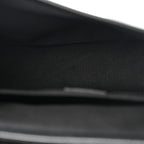 GG Supreme Monogram Textured Dollar Calfskin Retro Interlocking G Flap Messenger Bag Black