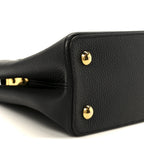 Taurillon Capucines PM Black Fuchsia