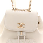 Caviar Quilted Mini Business Affinity Backpack White