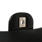 Patent Quilted Jumbo Double Flap Black